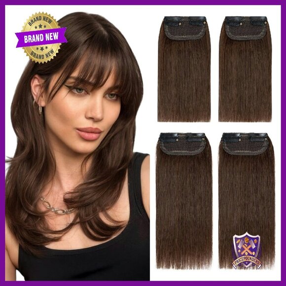 Human Hair Clip-In Extensions 4PC Set for Volume & Thinning Hair main image 4